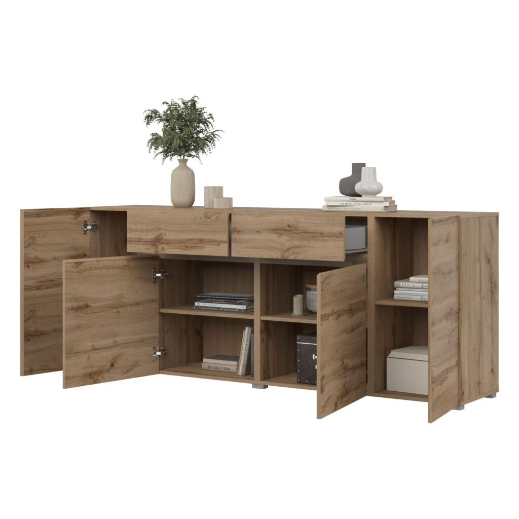 Комод на 4 двери и 2 ящика Helvetia ASYMETRIC 24N0OA47 (дуб Вотан)