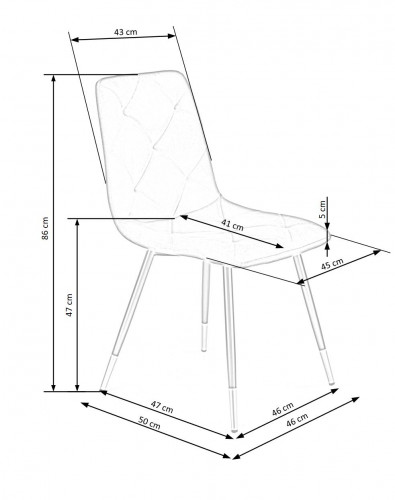 Стул Halmar K-438 горчичный