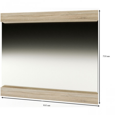 Зеркало настенное EVR- 800 дуб Сонома