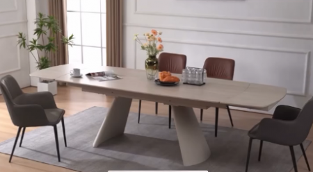 Стол керамика 2,8 м Elt- B5C041 ножки черный, белый/ столешница белый, пандора