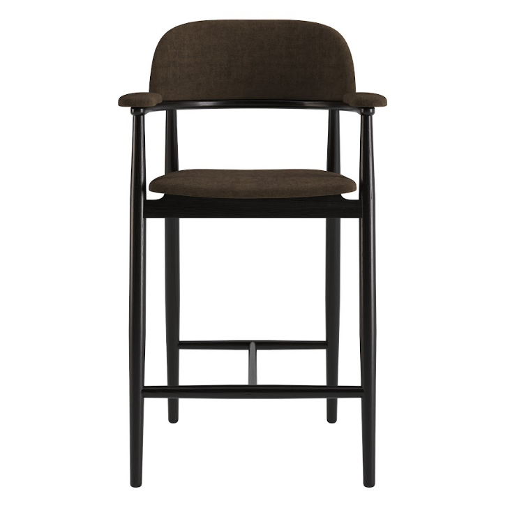 Стул полу барный LVK- Terra черный, ткань (Hevia 207.12)