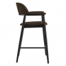 Стул полу барный LVK- Terra черный, ткань (Hevia 207.12)