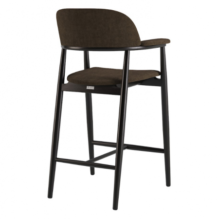 Стул полу барный LVK- Terra черный, ткань (Hevia 207.12)