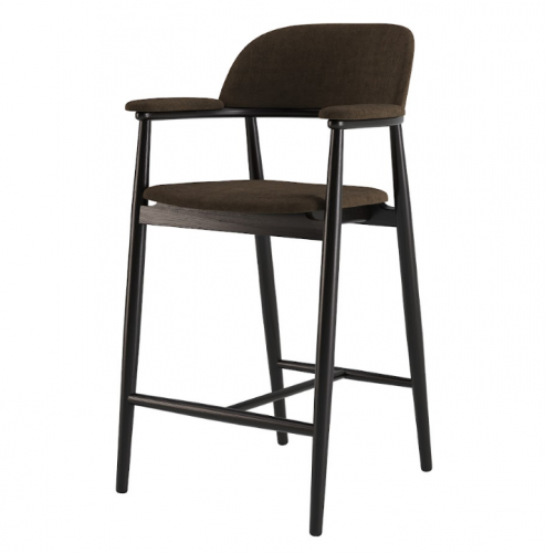 Стул полу барный LVK- Terra черный, ткань (Hevia 207.12)