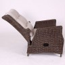 Кресло для отдыха из техноратанга с регулируемой спинкой INT- Casa Brown