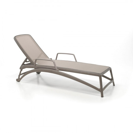Шезлонг Nardi Outdoor ATLANTICO бежевый (текстиль тортора, белый)
