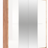 Шкаф MRK- Ники Глянец белый 4 двери/зеркало