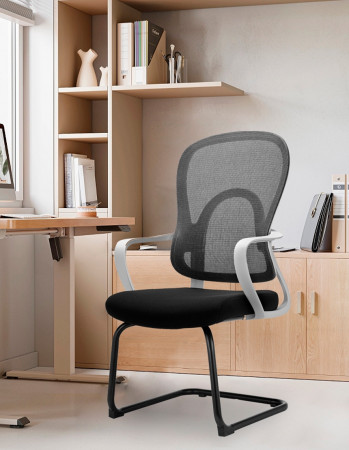Стілець для відвідувача LUX- GO-SIT 645-C GREY / BLACK