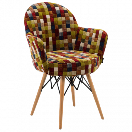 Кресло обеденное TYA- Gora-V Ножки-Бук тк. Colourbox 