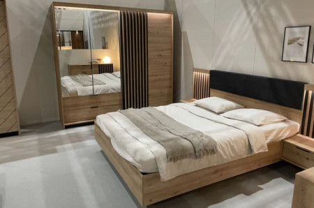 Тумбы прикроватные Perfect Home Талли / Tally с 2 ящиками 1S/51 Дуб артизан/антрацит
