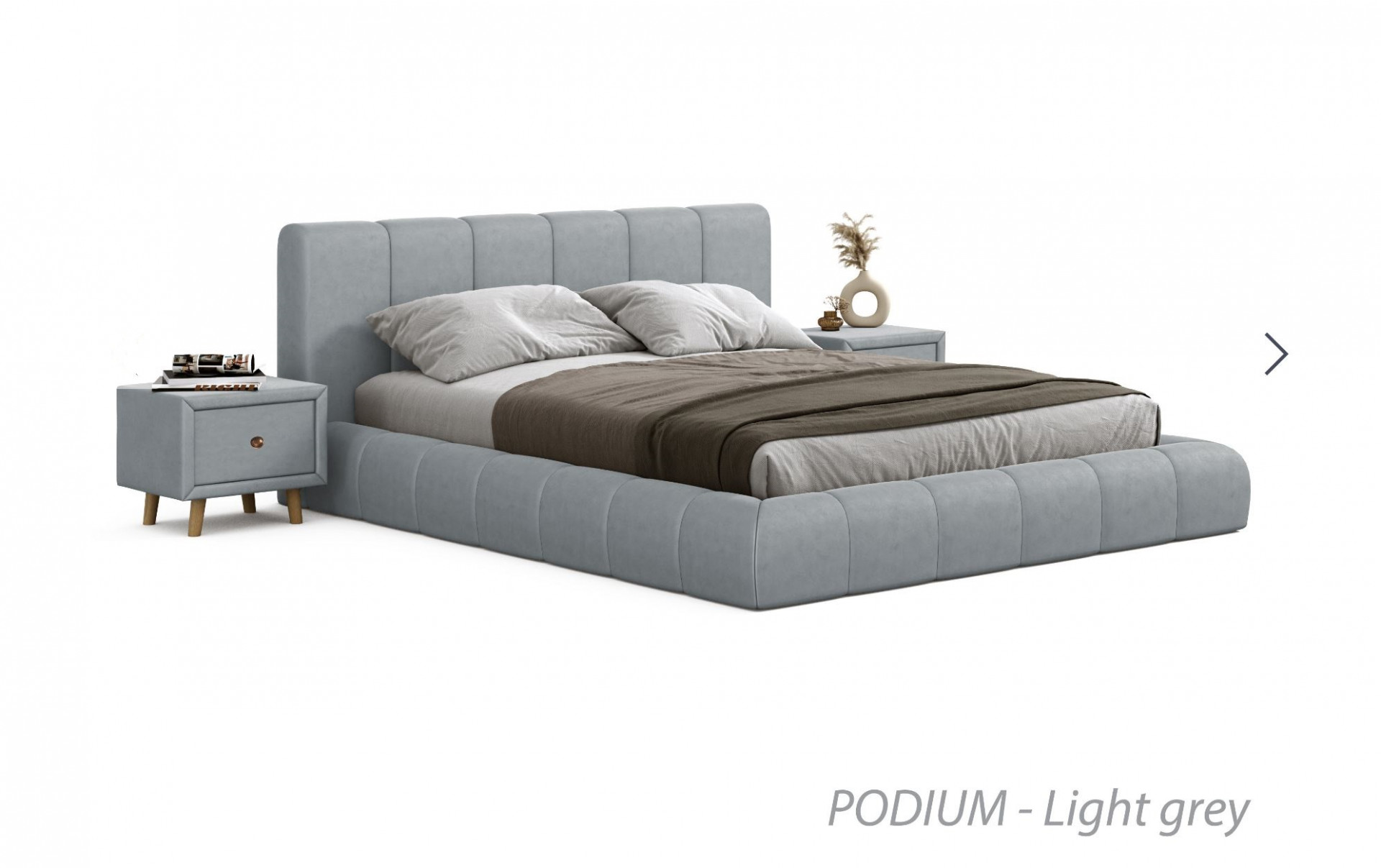 Кровать 2-х спальная с подъемным механизмом VRN- PODIUM (Dark green, Dark grey)
