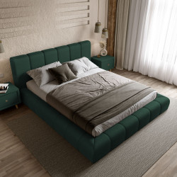 Кровать 2-х спальная с подъемным механизмом VRN- PODIUM (Dark green, Dark grey)