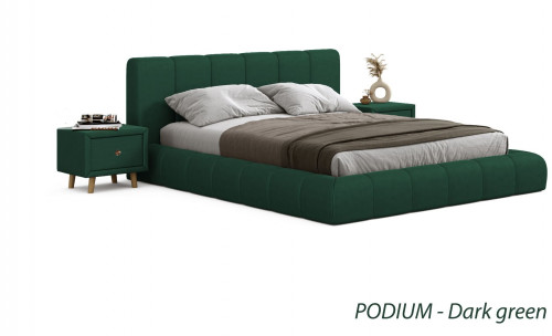 Кровать 2-х спальная с подъемным механизмом VRN- PODIUM (Dark green, Dark grey)
