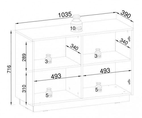 Комод  Perfect Home Royal K104 Белый