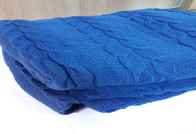 Плед-покрывало NLU- КОЛОС меланж синий 180х210 см