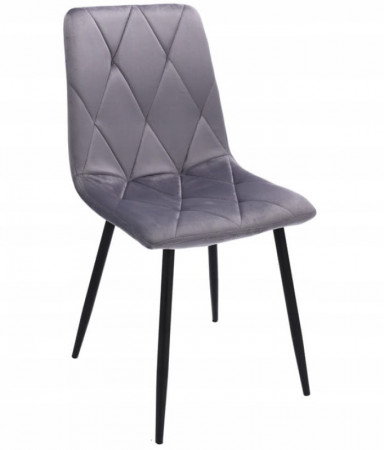 Комплект обеденный Ont- Леонардо 120 черный черные ножки + 4 стула Piado серый