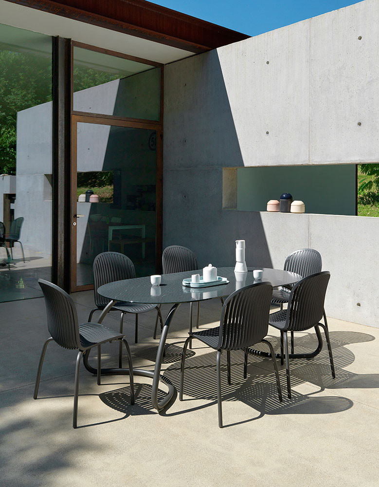 Стол стеклянный Nardi Outdoor DEI- Loto Dinner 190х100