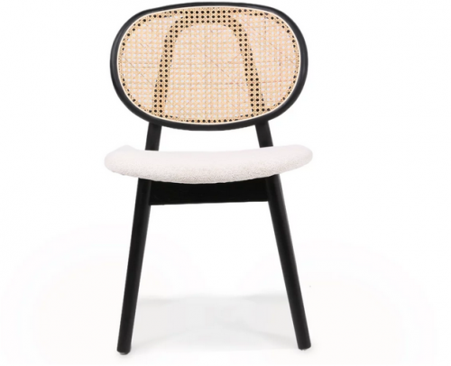 Стул обеденный CRV- Elegant Savanna beige black wood,бежево-черный