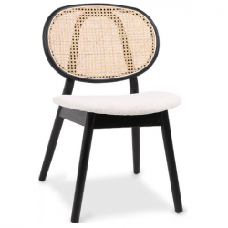 Стул обеденный CRV- Elegant Savanna beige black wood,бежево-черный