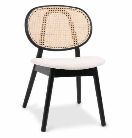 Стул обеденный CRV- Elegant Savanna beige black wood, бежево-черный