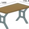 Стол MTD- Лофт Хенк (труба 60х60 мм, 80х40 мм)