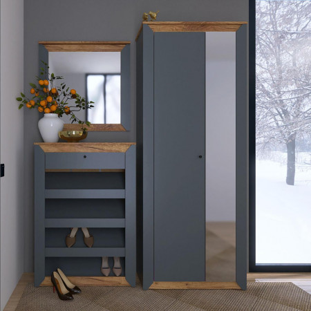 Прихожая(модульная) EVR- Нордик-6 дуб крафт золотой + графит