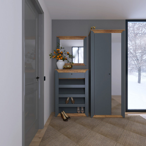 Прихожая(модульная) EVR- Нордик-6 дуб крафт золотой + графит