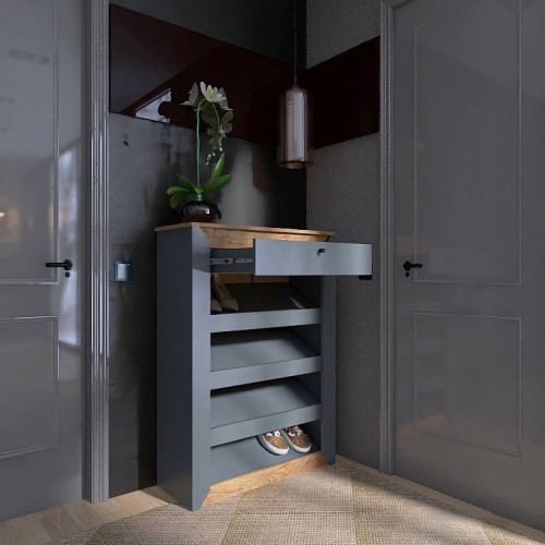 Прихожая(модульная) EVR- Нордик-6 дуб крафт золотой + графит