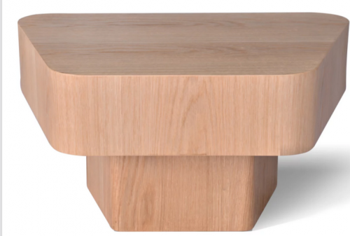 Стол кофейный CRV- Dominic, Oak nature top and base 80 см,натуральный