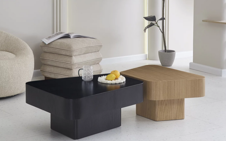 Стол кофейный CRV- Dominic, Oak nature top and base 80 см,натуральный