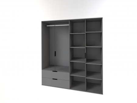 Шкаф с полками на 2 шухляды и 3 двери ViA- Сити СЛ-13