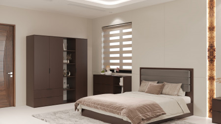 Шкаф с полками на 2 шухляды и 3 двери ViA- Сити СЛ-13