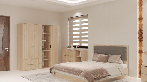 Шкаф с полками на 2 шухляды и 3 двери ViA- Сити СЛ-13