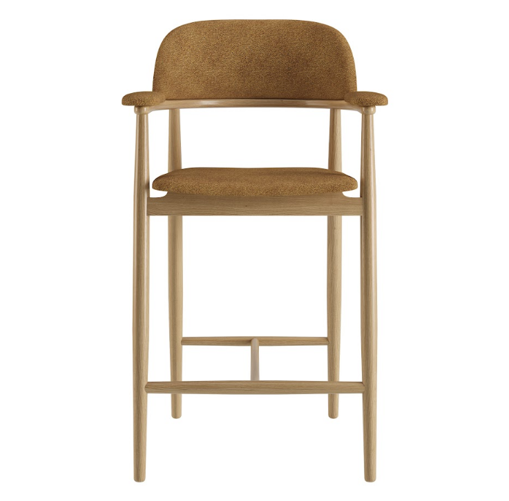 Стул полу барный LVK- Terra натуральный ясень ткань (Node 11) 