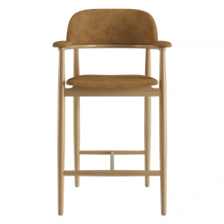 Стул полу барный LVK- Terra натуральный ясень ткань (Node 11) 