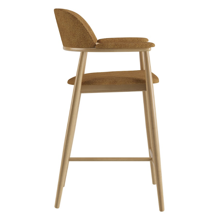 Стул полу барный LVK- Terra натуральный ясень ткань (Node 11) 