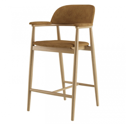 Стул полу барный LVK- Terra натуральный ясень ткань (Node 11) 