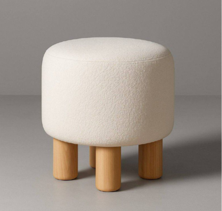 Пуф Mil- Rainbow 35х35х38 см Белый (3001)