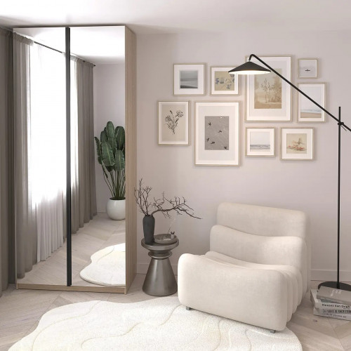 Шкаф с зеркалами 240х100х52 cм KOD- ШК-100 ящ 2,4 зеркало