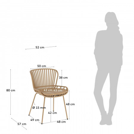 Стул Kave Home SURPIK CC1745S12 (бежевый)