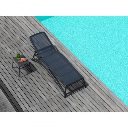 Шезлонг Nardi Outdoor ATLANTICO черный (текстиль антрацит)