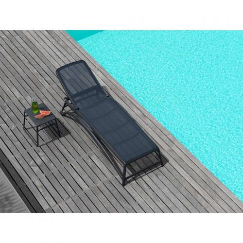 Шезлонг Nardi Outdoor ATLANTICO черный (текстиль антрацит)