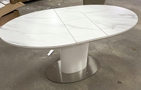 Стол Premium EVRO- Virginia  T-7246 керамика 120х80 матово белый 
