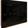 Шкаф MRK- Белла 6 дверей Глянец черный+вишня бюзум