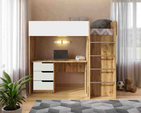 Кровать - комната VRN- "Bedroom 3", корпус «Дуб ТАХО» 