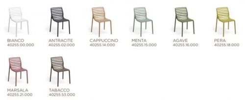 Комплект Nardi DEI- стол Step + 2 стула Doga Bistrot, Antracite