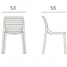 Комплект Nardi DEI- стол Step + 2 стула Doga Bistrot, Antracite