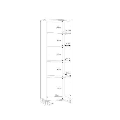 Витрина Forte​ MAREDA MAQV711 L/P дуб Валенсия /песочный