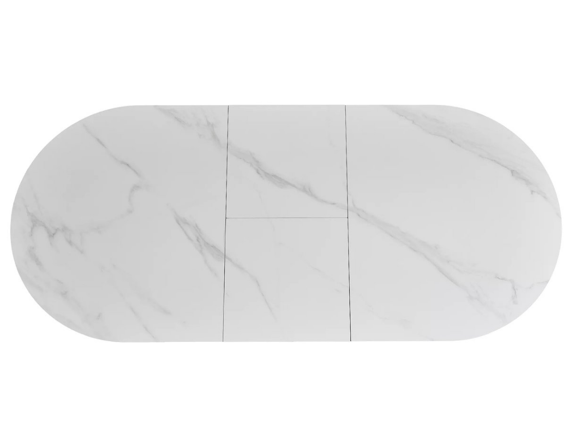Стол SIGNAL Gaston CERAMIC 140(180)*80 БЕЛЫЙ/ЧЕРНЫЙ