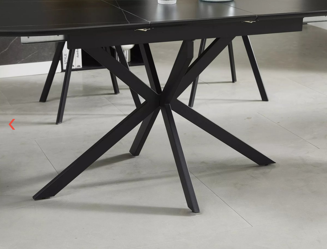 Стол SIGNAL Gaston CERAMIC 140(180)*80 БЕЛЫЙ/ЧЕРНЫЙ